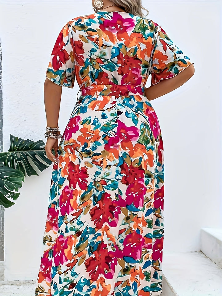 Serenelle - Radiant Floral Wrap Dress