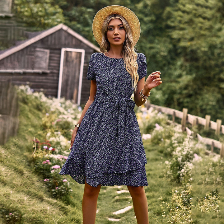 Cecilie - Chic Floral Wrap Dress